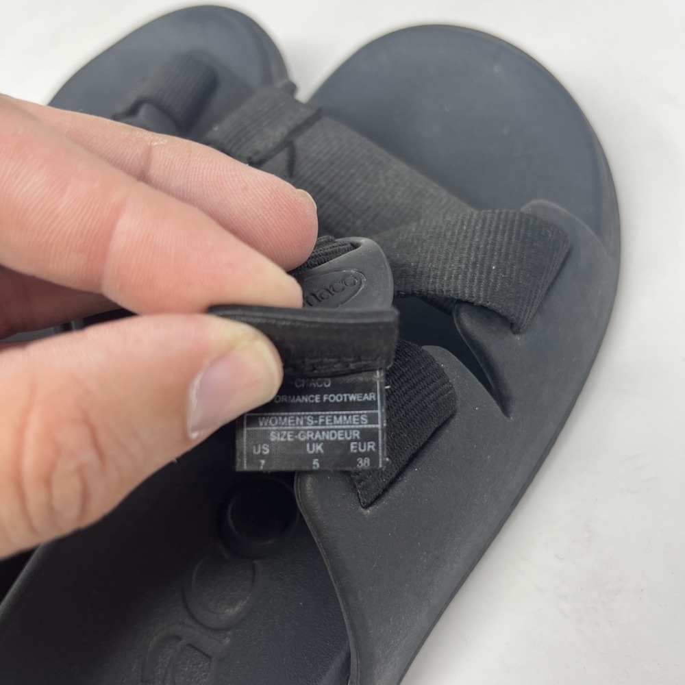 Chaco Chillos Slide Sandals Women's 7 Black Adjustable Strap Sport JCH107818 - Picture 6 of 10